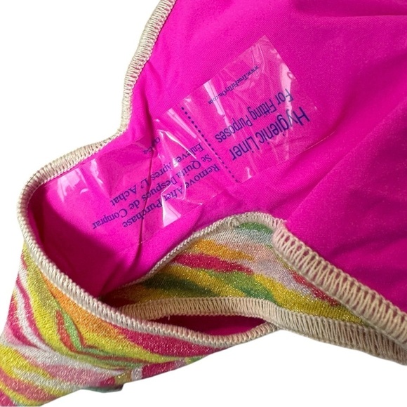 New!‎ Becca Awaken One Piece Swimsuit Sparkly Shimmer Stripes - Picture 8 of 8